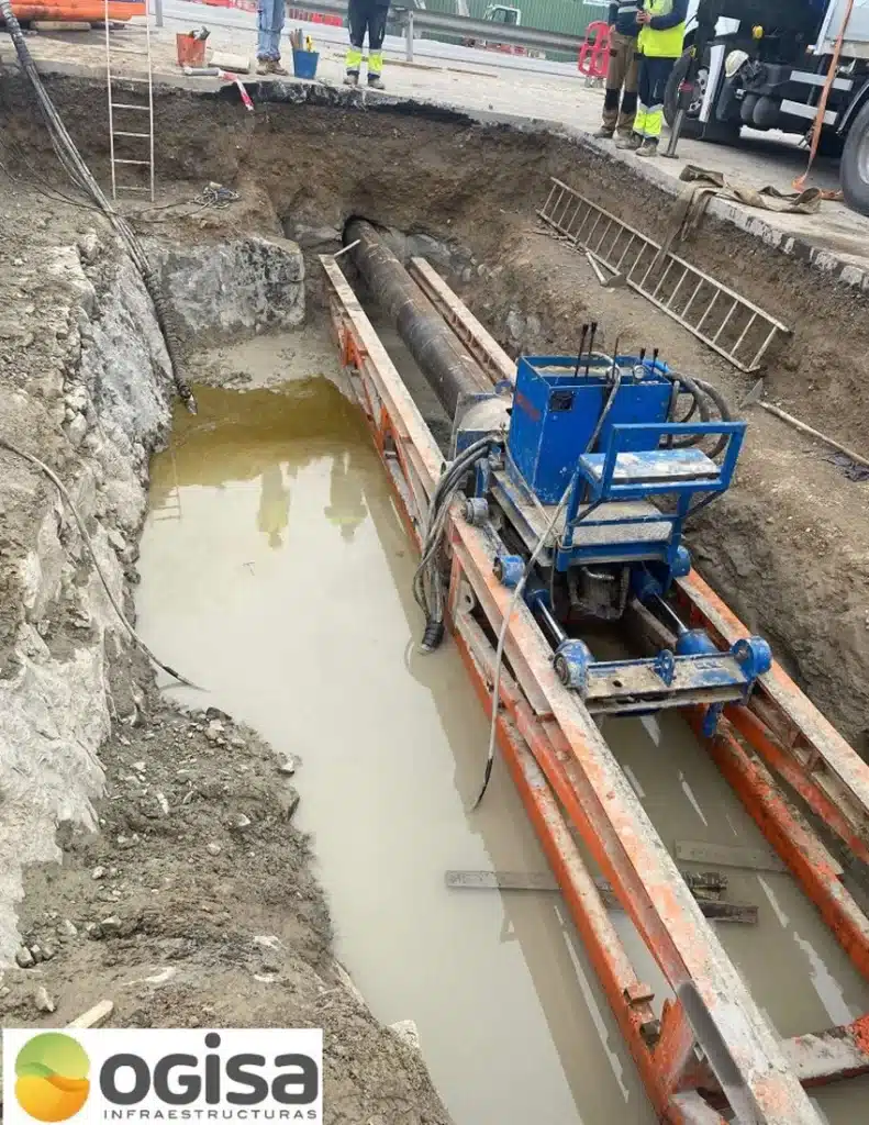 Traspaso de carretera para la construcción de un gaseoducto